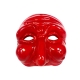 Maschera di Pulcinella rossa in terracotta 4 cm