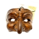 Maschera di Pulcinella 4 cm marrone in scatola regalo