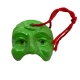 Maschera di Pulcinella verde in terracotta 3 cm