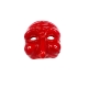 Maschera di Pulcinella rossa in terracotta 3 cm