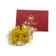 Maschera di Pulcinella 3 cm gialla in scatola regalo