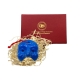 Maschera di Pulcinella 3 cm blu in scatola regalo
