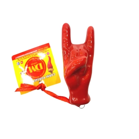 Corna in ceramica 5 cm con scatola regalo