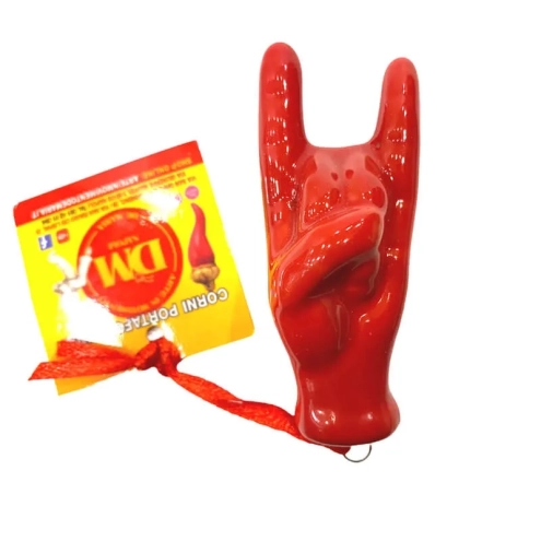 Corna in ceramica 8 cm con scatola regalo