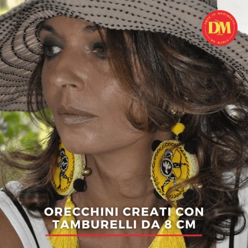 Tamburello con dipinto dei Limoni 8 cm