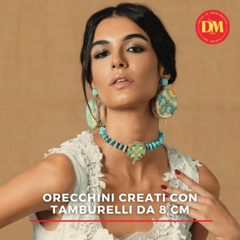 Tamburello con dipinto dei Limoni 8 cm