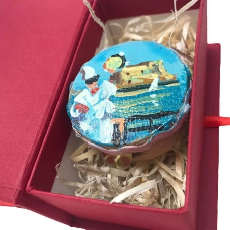 Tamburello da 2.5 di Pulcinella in scatola regalo