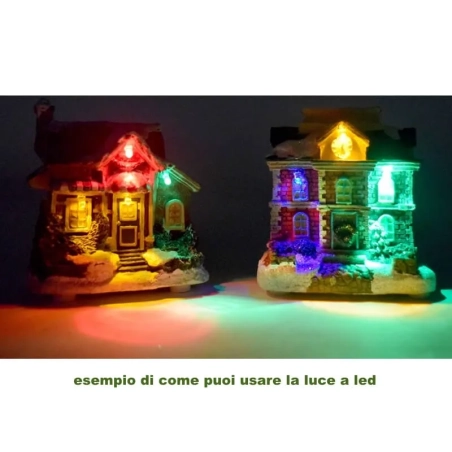 Luce LED rosso per forno presepe 9-12 v