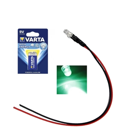Luce LED verde 9-12 v