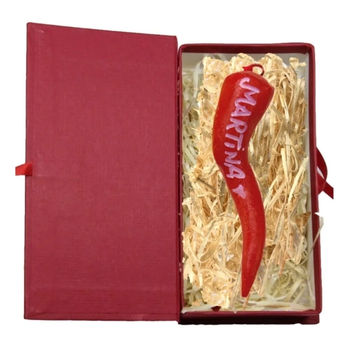 Corno 7 cm personalizzato col tuo nome in scatola regalo