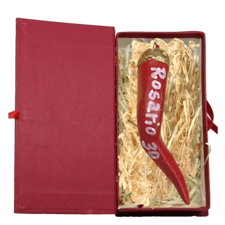 Corno imperiale 7 cm personalizzato col tuo nome in scatola regalo