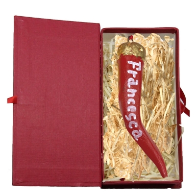 Corno imperiale 7 cm personalizzato col tuo nome in scatola regalo