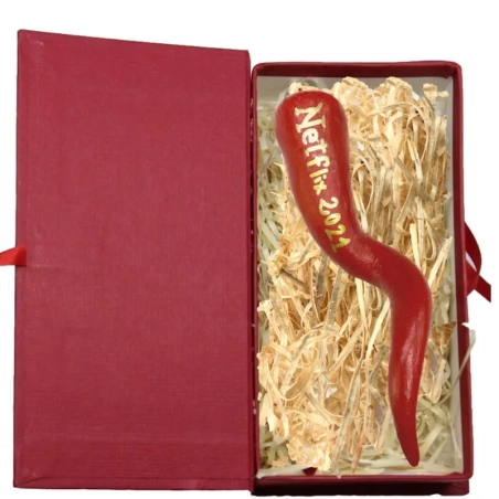 Corno 12 cm personalizzato col tuo nome in scatola regalo
