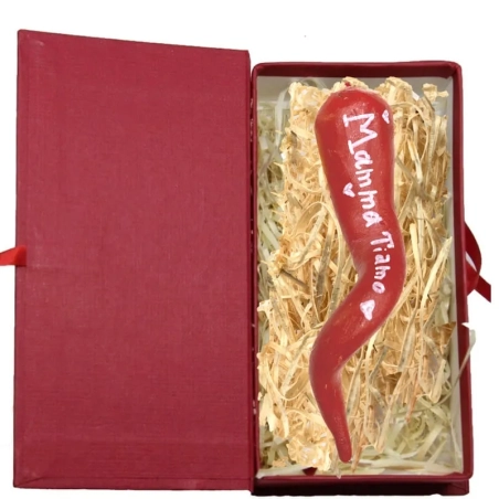 Corno 12 cm personalizzato col tuo nome in scatola regalo
