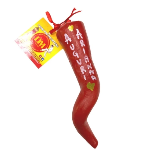 Corno 12 cm personalizzato col tuo nome in scatola regalo