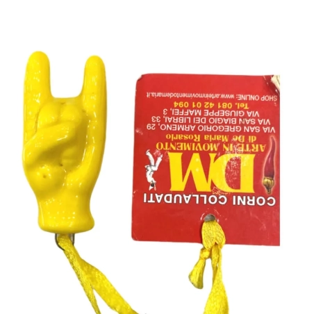 Corna in ceramica giallo 5 cm