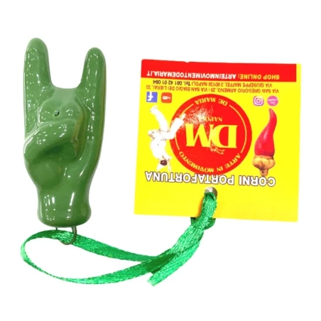 Corna in ceramica verde 5 cm
