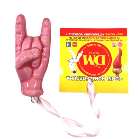 Corna in ceramica rosa 5 cm