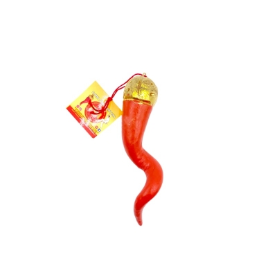 Corno imperiale portafortuna 4 cm, corno rosso napoli