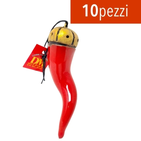 10 Corni imperiali in ceramica 8-10 cm