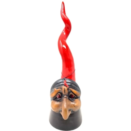 Corno Pulcinella gigante in ceramica da tavolo 50 cm