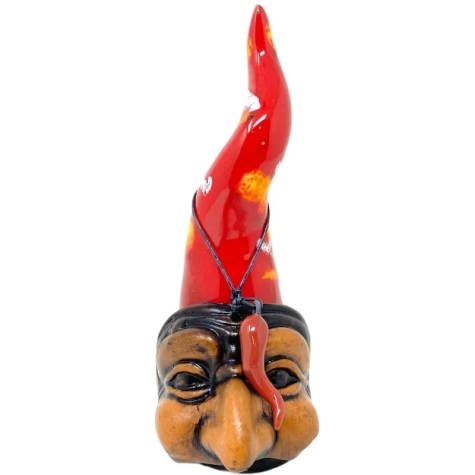 Pulcicorno rosso multicolore in ceramica da tavolo 20 cm