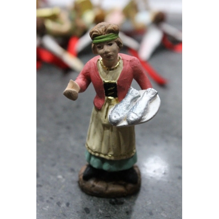 Pescivendola statuina 7 cm | Personaggi presepe | Presepi artigianali