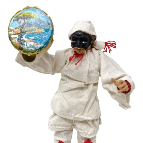 Pulcinella stile 700 con tamburello 15 cm 2