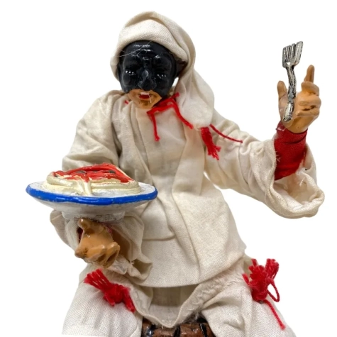 Pulcinella stile 700 con piatto di spaghetti 15 cm 2