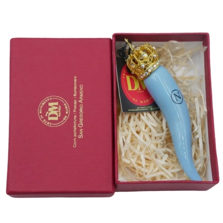 Corno luxury nero ceramica in scatola regalo 10 cm