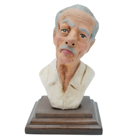 Busto Eduardo De Filippo in terracotta 10 cm