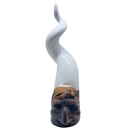 Corno pulcinella bianco in ceramica da tavolo 15 m