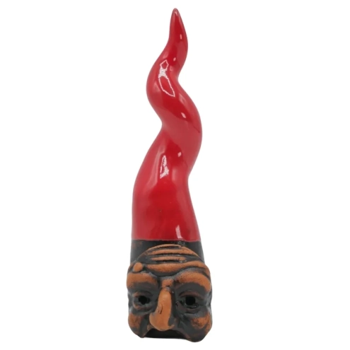 Maschere di pulcinella su corno da tavolo 9 cm