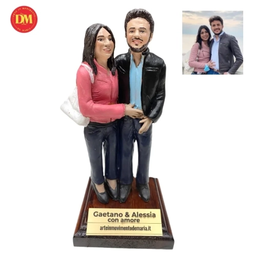 Statuina coppia personalizzata 15 cm