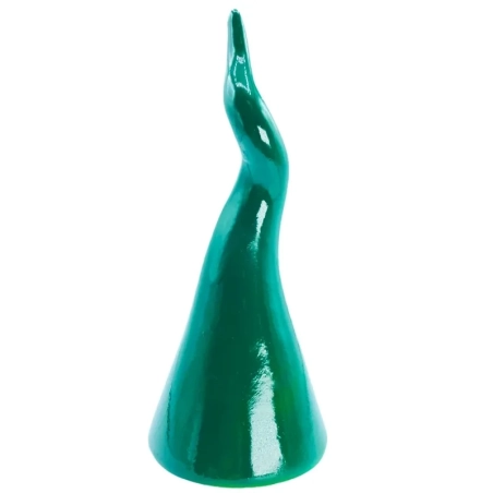 Corno in ceramica da tavolo verde petrolio 15 cm
