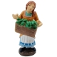 Donna con verdure in terracotta 10 cm