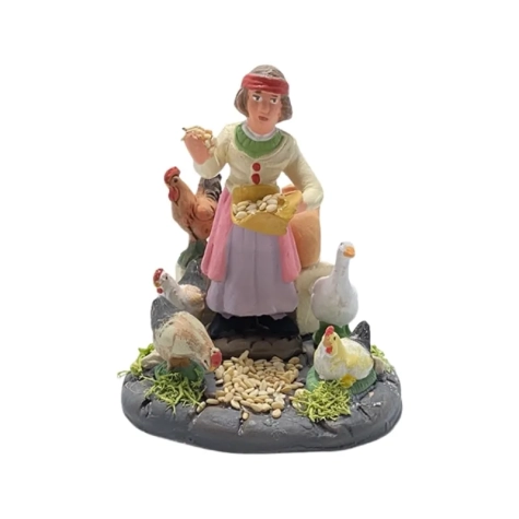 Contadina in campagna in terracotta 7 cm