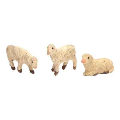 Tris di pecore in terracotta 4 cm