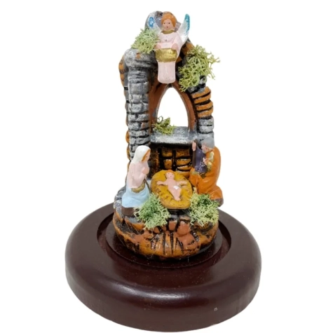 Campana da 13 cm con pastori in terracotta 3 cm 2