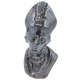 Busto antico di San Gennaro cromato in terracotta 15 cm