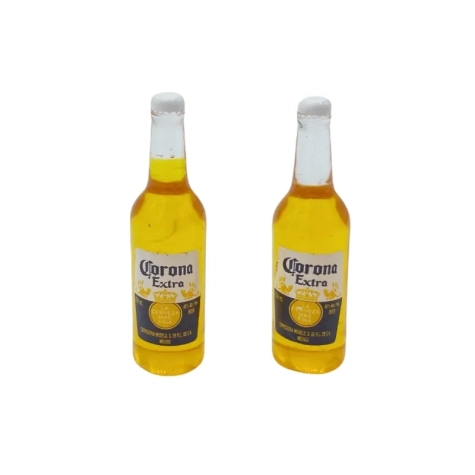 Set da 2 bottiglie di birra CORONA per pastori da 7 a 12 cm