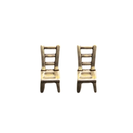 Set da 2 sedie in metallo per pastori da 4 cm
