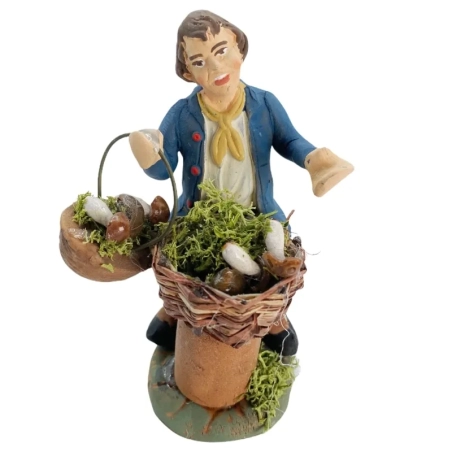 Venditore di funghi in terracotta 10 cm