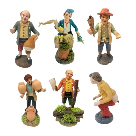Set da 6 pastori in terracotta 10 cm