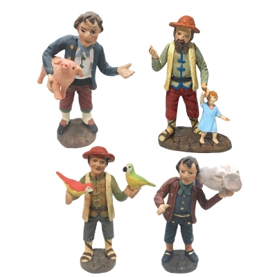 Set da 5 personaggi in terracotta 10 cm