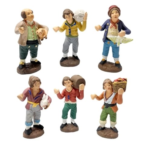 Set da 6 figure in terracotta 7 cm