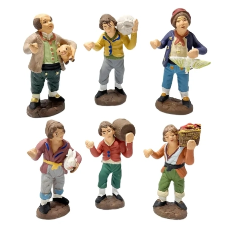 Set da 6 figure in terracotta 7 cm