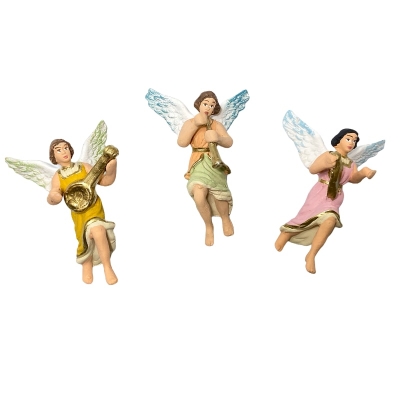 set da 3 angeli in terracotta 10 cm