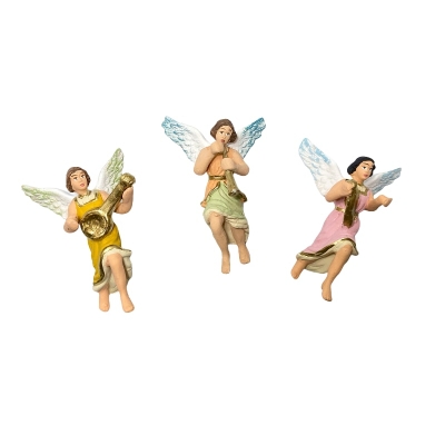 set da 3 angeli in terracotta 7 cm