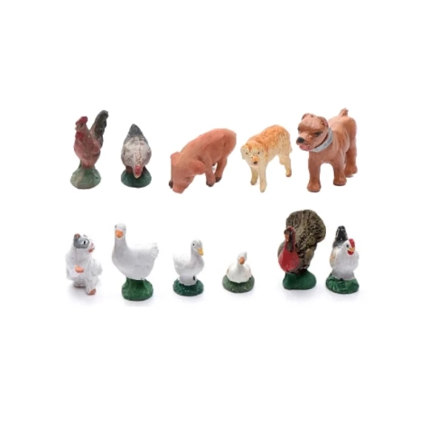 Set da 5 animali in terracotta 7 cm